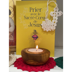 Bougeoir en bois d'olivier, de Zahlé - Liban, Aamali