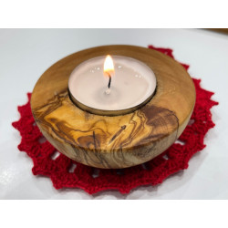 Bougeoir en bois d'olivier, de Zahlé - Liban, Aamali