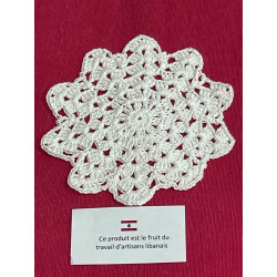 Napperon blanc en crochet ,...