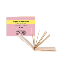 Papier d'Arménie, carnet à la rose