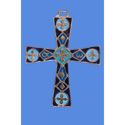 Croix bronze alpha omega...