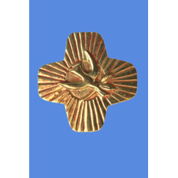 Croix en bronze, colombe,...