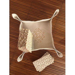 Corbeille à pain, brodée motif ancien, Atelier TARAZ, Arménie