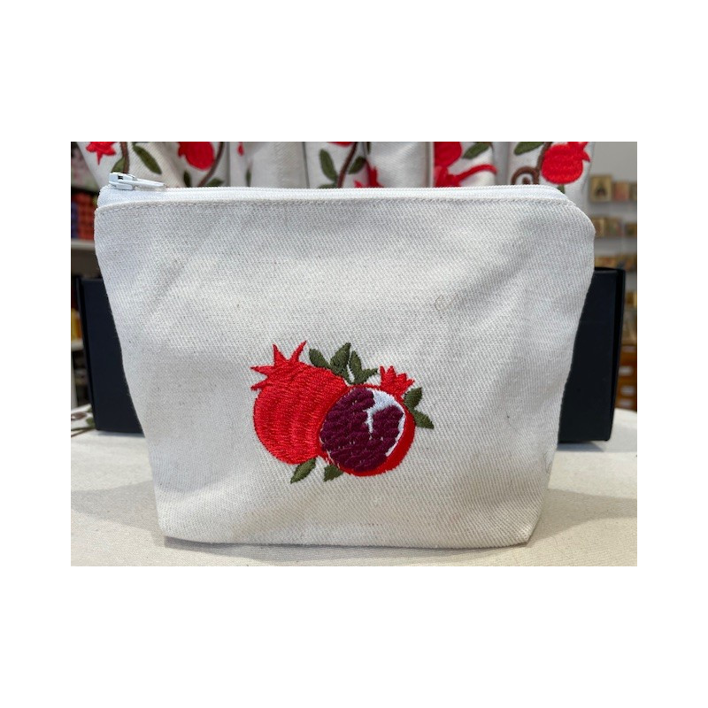 Trousse brodée motif grenade, Atelier TARAZ, Arménie