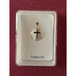 Pendentif croix plaqué or...