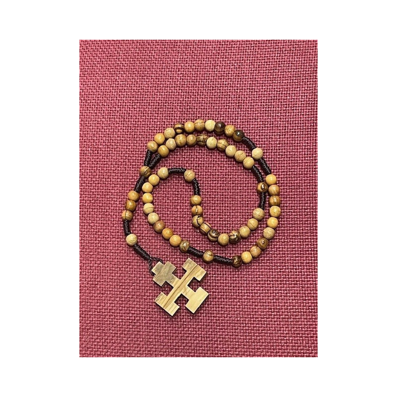 Chapelet scout en corde et bois d'olivier de Bethléem, Partant