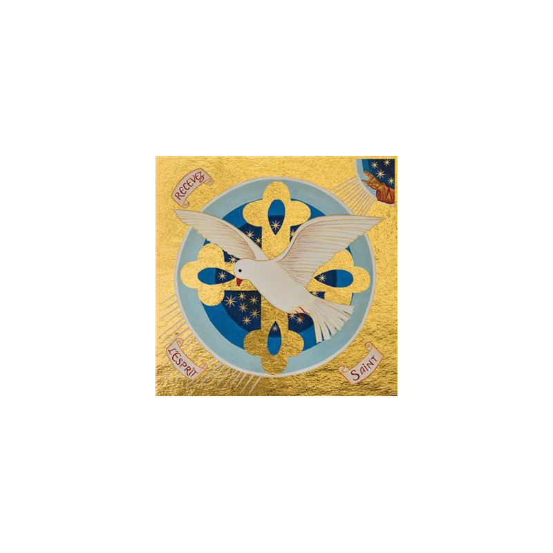 Icône La Colombe de l'Esprit Saint, 13 x 13 cm, Les Clémences