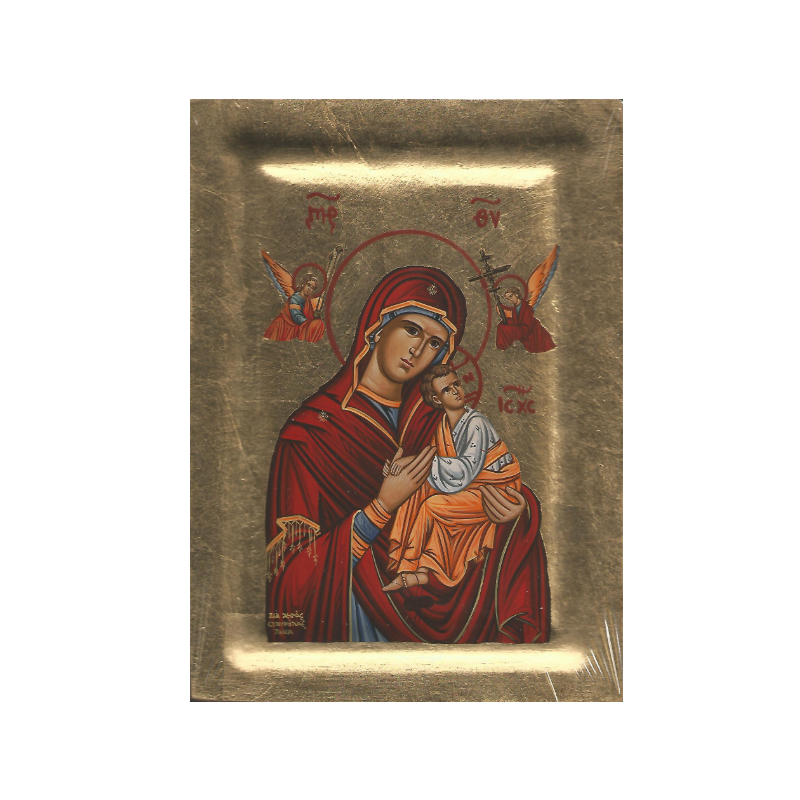 Icone Vierge du perpétuel secours, écrite à la main, feuille d'or - Uniquement à venir chercher à la boutique, pas de livraison