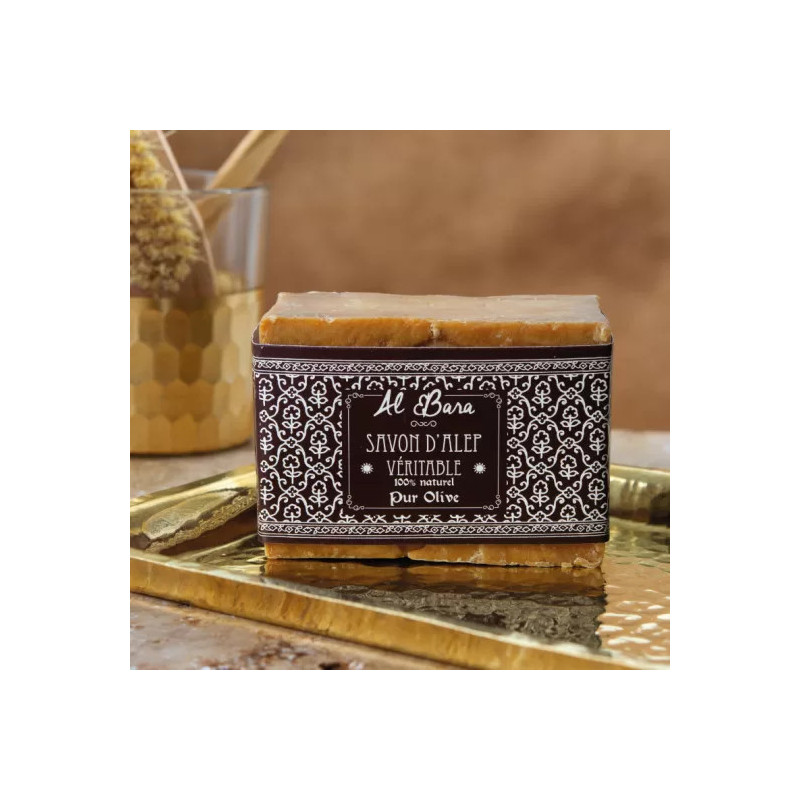 Savon d'Alep pur olive 200g, fabriqué en Syrie, Al Bara