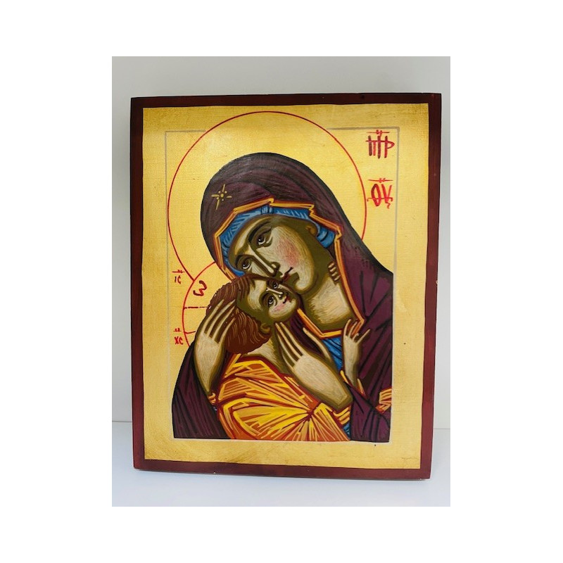 Icône Vierge de Tendresse, écrite à la main, Roumanie - Pas de livraison uniquement boutique