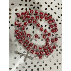 Chapelet rouge et croix argentées, les petites soeurs de Jésus, Ethiopie