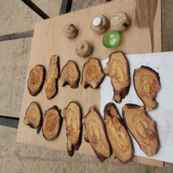 Bougeoir en bois d'olivier, de Zahlé - Liban, Aamali